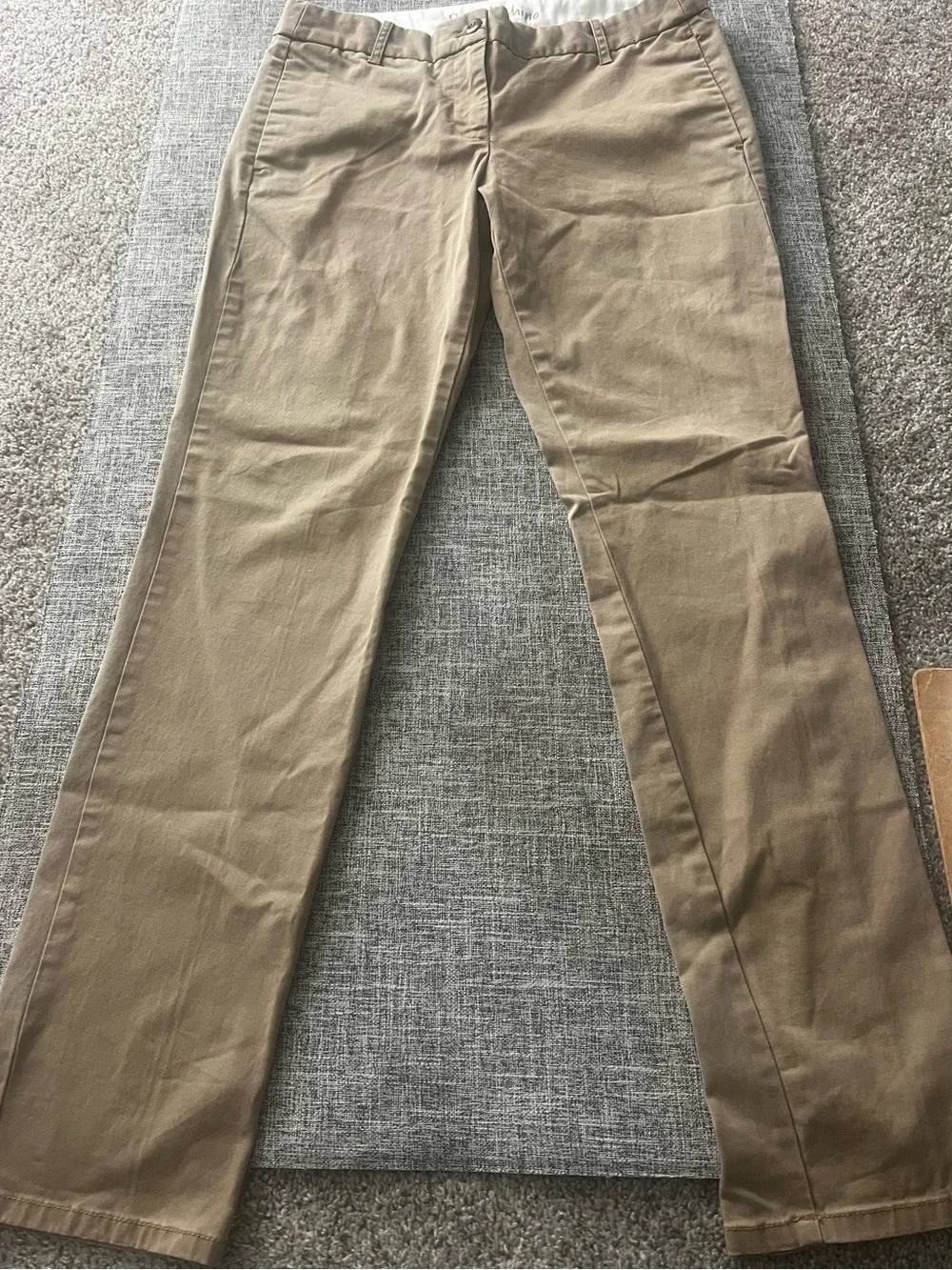 J.Crew Bennett Chino Khaki Stretch Straight Leg Pants Women's Size 8